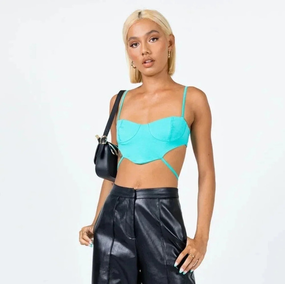 NWT Princess Polly Ashanti Top, Color Teal Size 12 - Picture 1 of 15